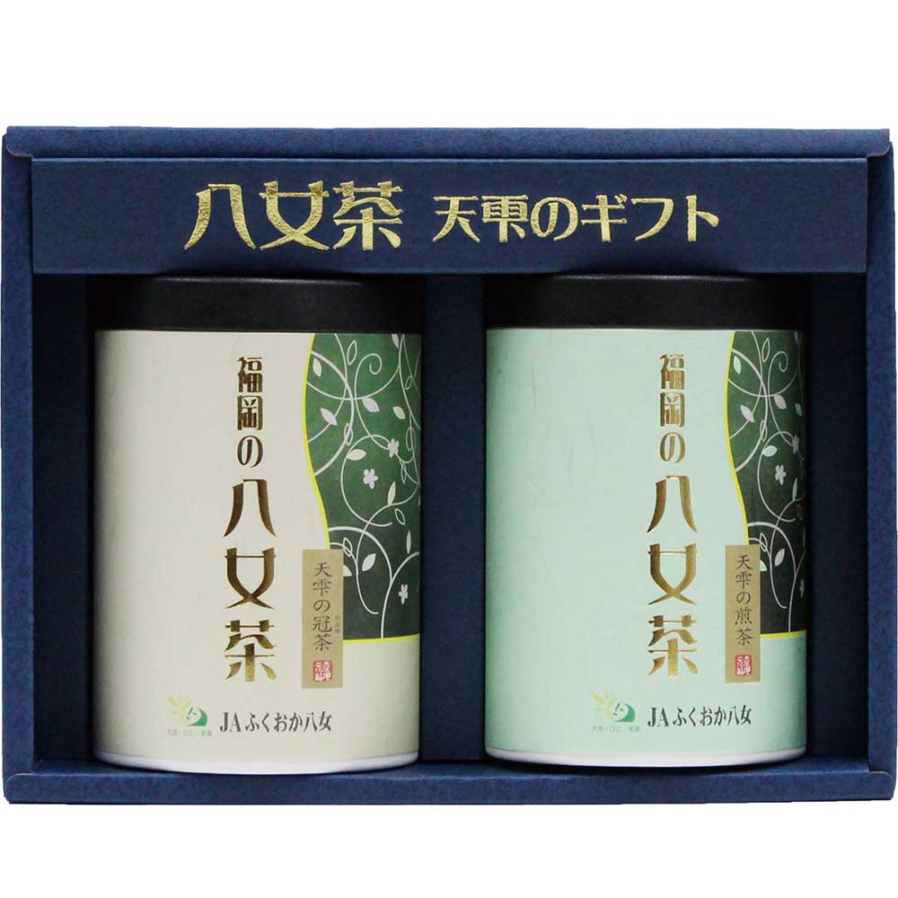八女茶 天雫のギフト 冠茶 / 煎茶 100g 茶筒 (ASY-20)