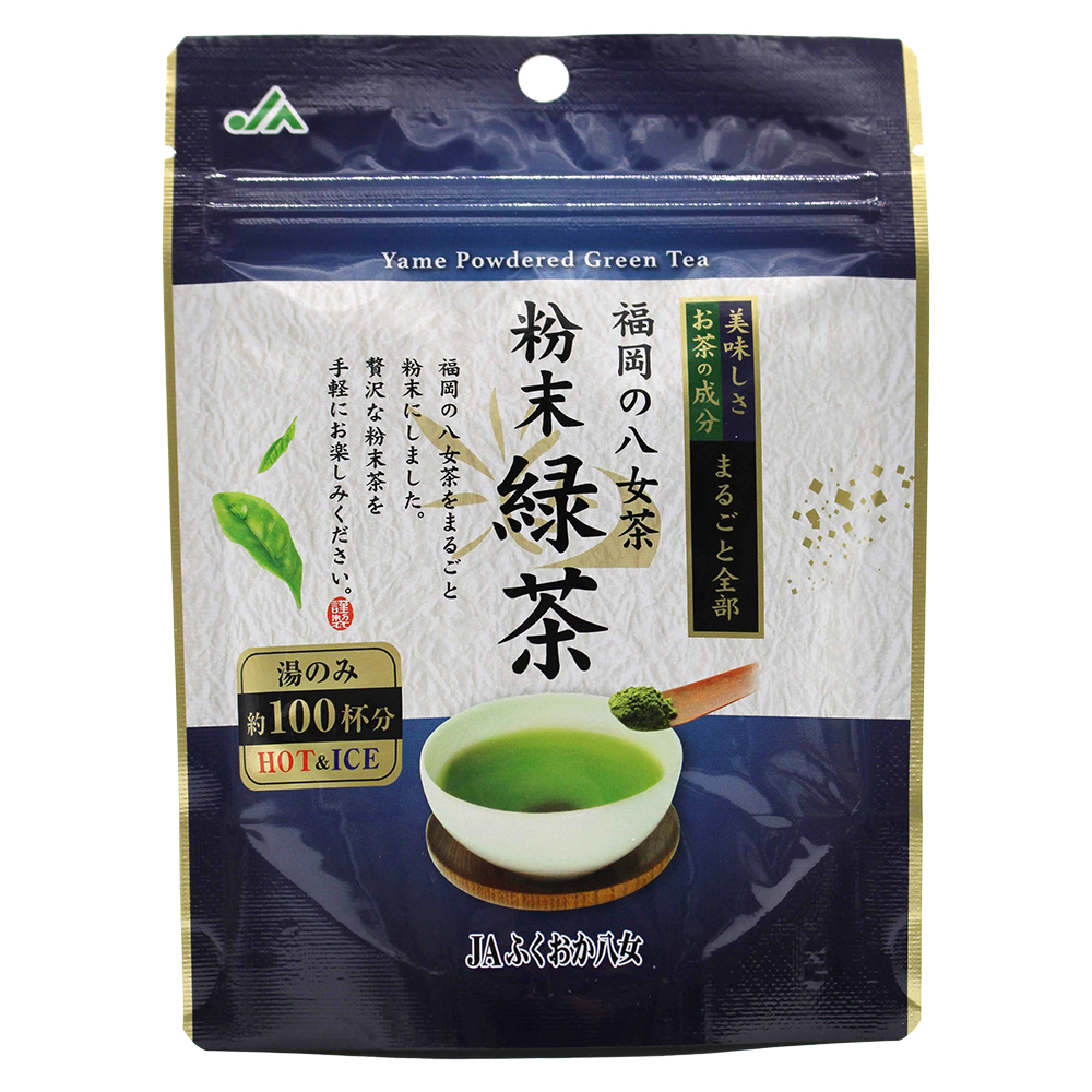 粉末緑茶 福岡の八女茶 50ｇ 湯呑み約100杯分